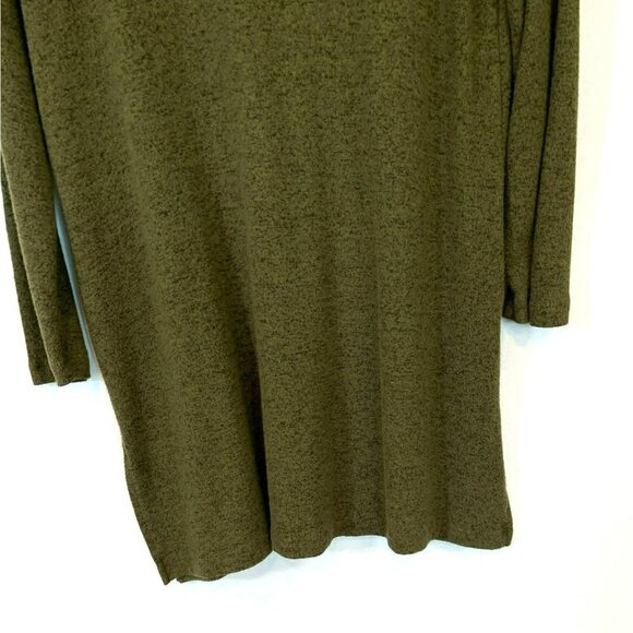 Old Navy Turtleneck Sweater Plush Tunic Extra Long Side Slits Women's Size Large - Picture 4 of 14